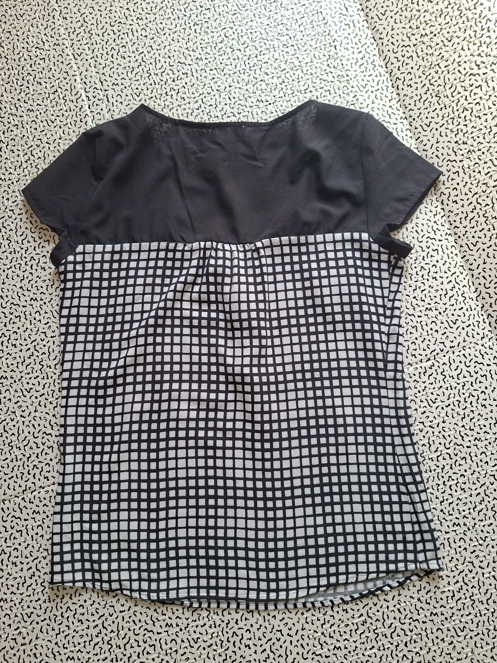 Blusa GDM Grain de Malice T36 Preto Branco Quadrados Zíper Feminino Chique – photo 6
